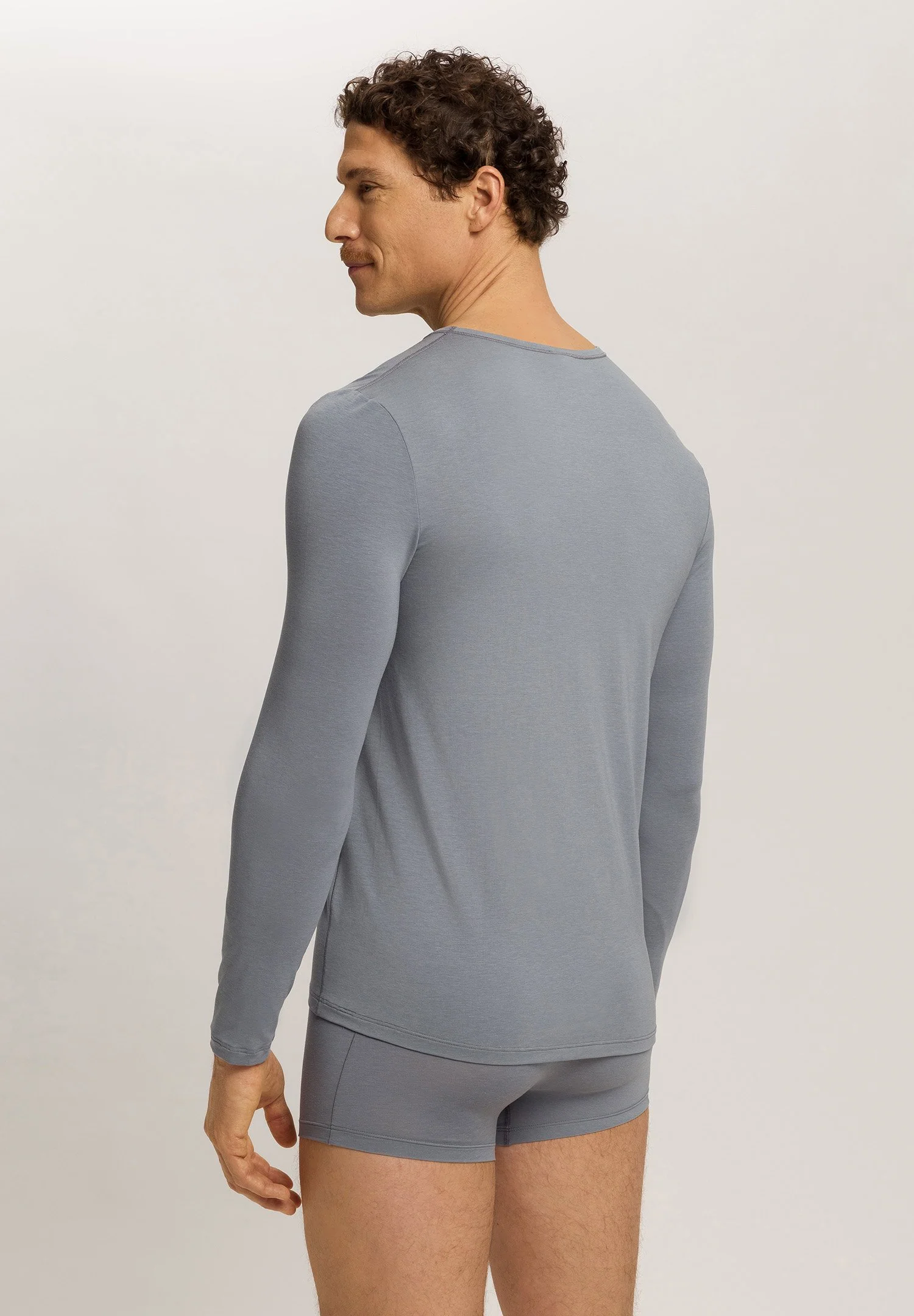 Natural Function L/SLV Shirt V-Neck | cliff grey 073187-072680 - Image 4