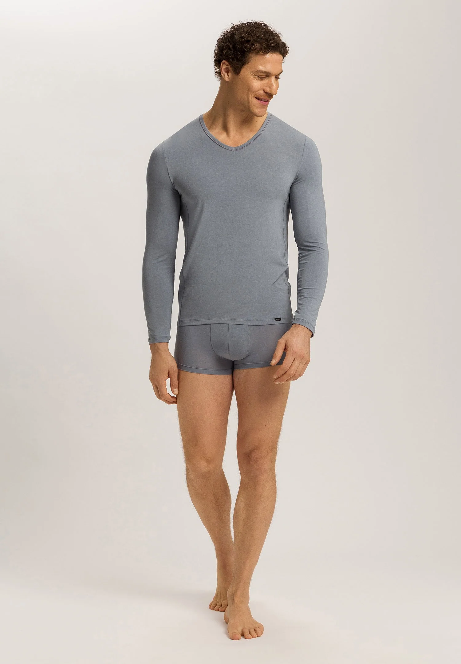 Natural Function L/SLV Shirt V-Neck | cliff grey 073187-072680 - Image 5