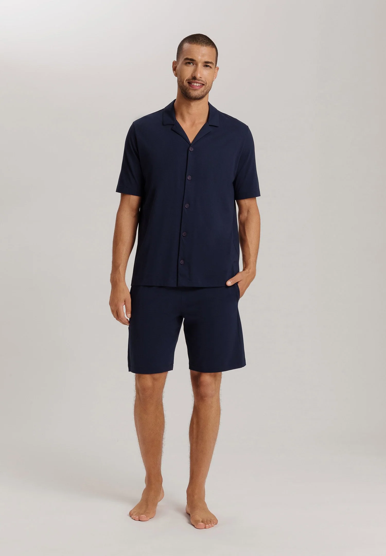 Night & Day S/SLV Henley Shirt | deep navy 075752-071610 - Image 5