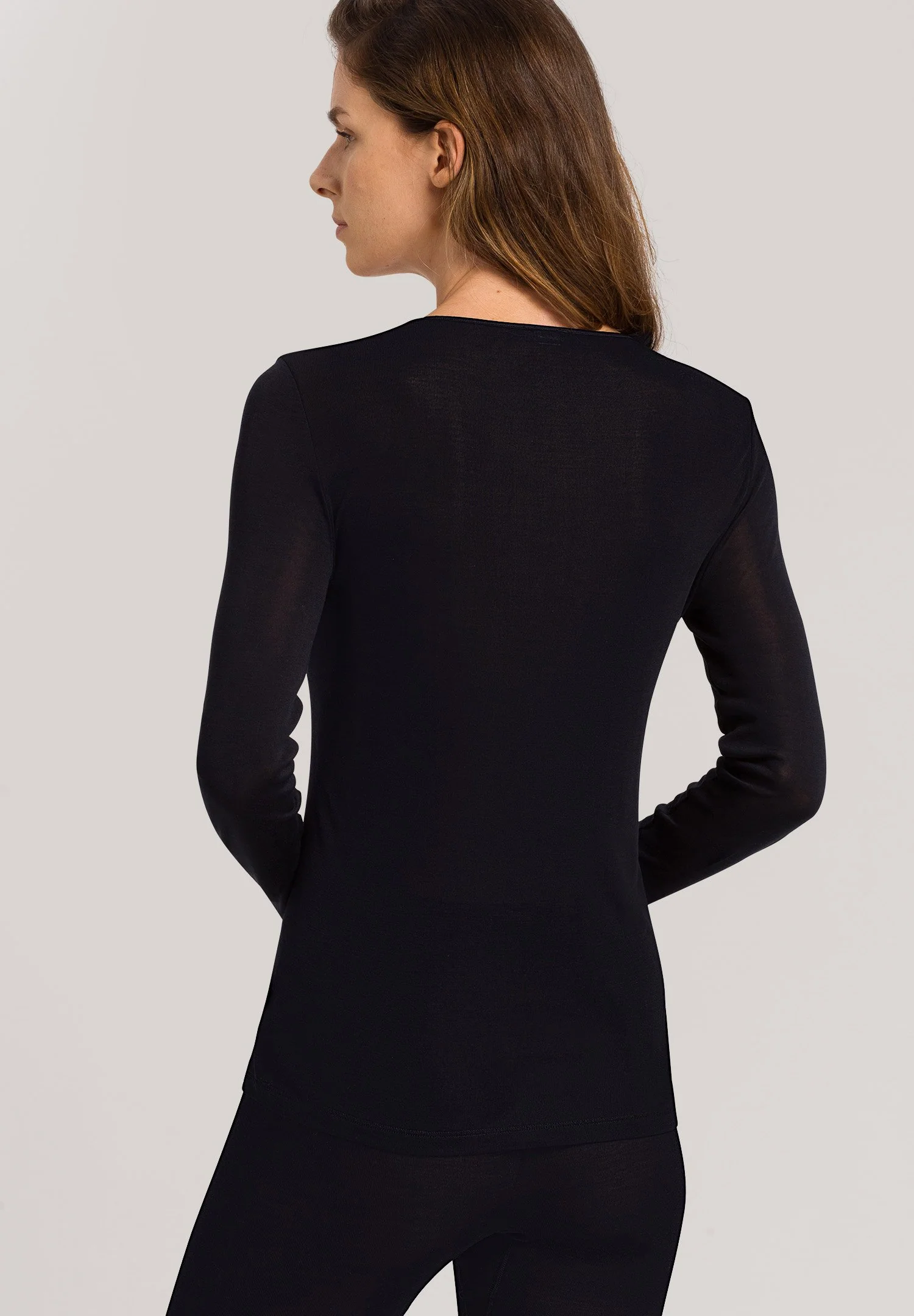 Pure Silk L/SLV Shirt | black 071719-070019 - Image 4