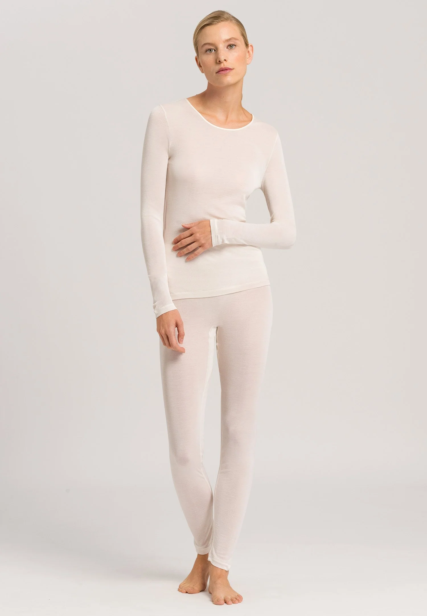 Pure Silk L/SLV Shirt | pale cream 071719-070116 - Image 5