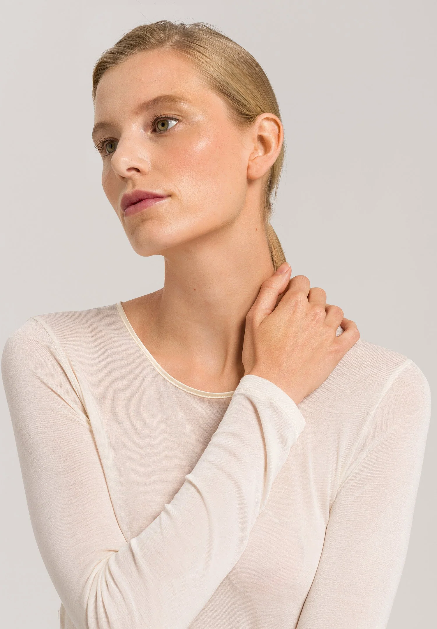 Pure Silk L/SLV Shirt | pale cream 071719-070116 - Image 6