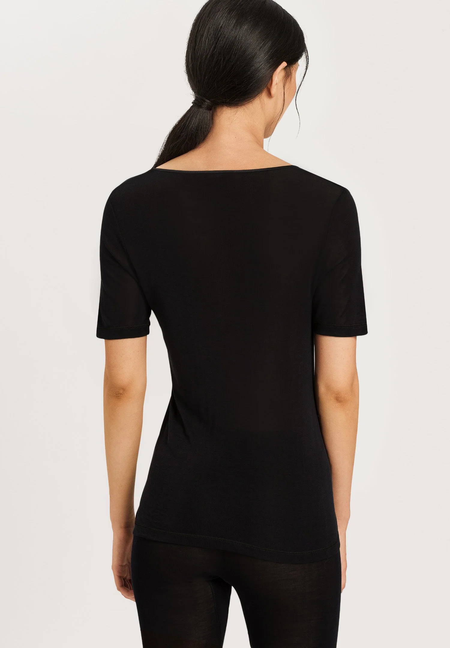 Pure Silk S/SLV Shirt | black 071718-070019 - Image 4