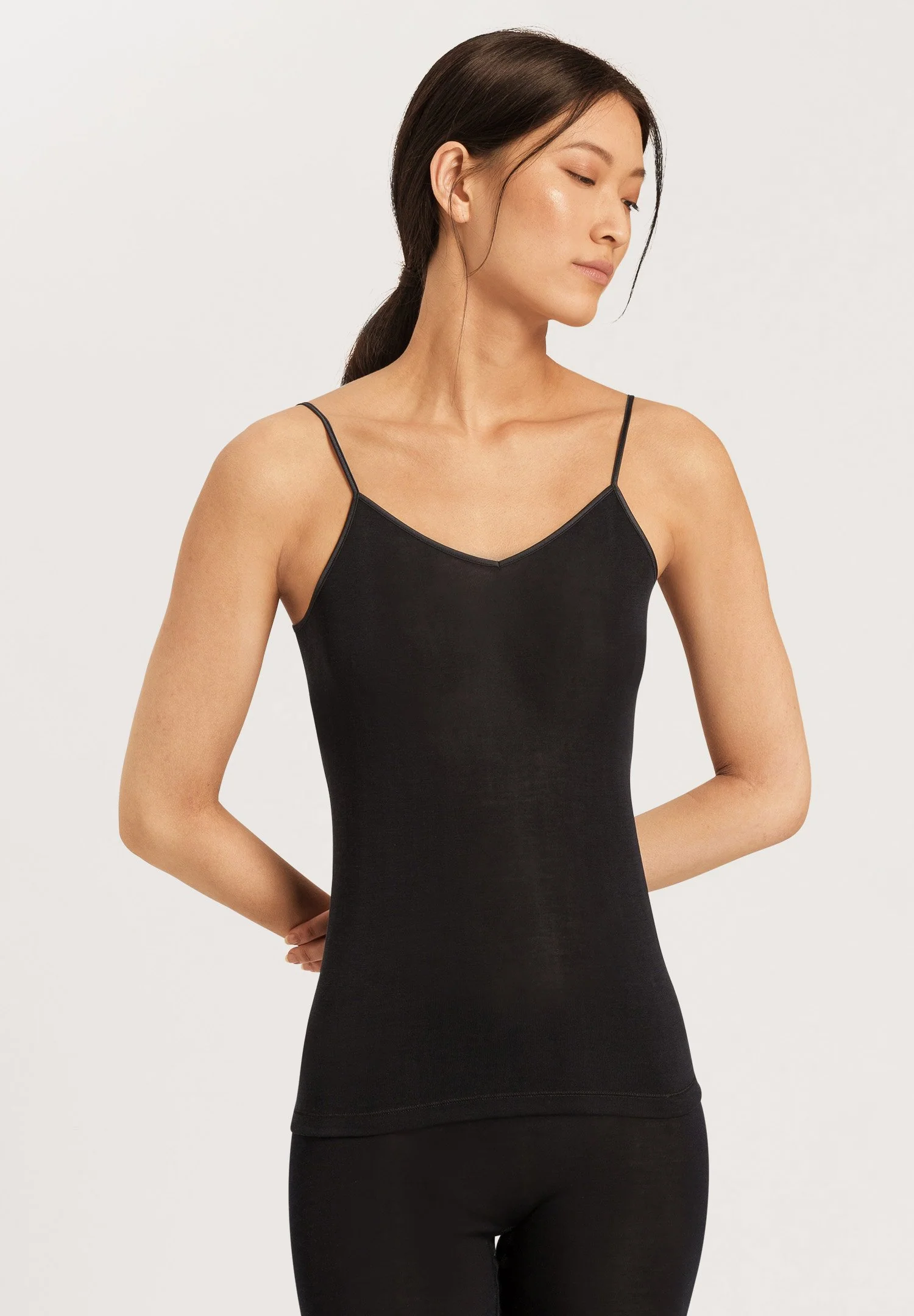 Pure Silk Spaghetti Top | black 071716-070019 - Image 2