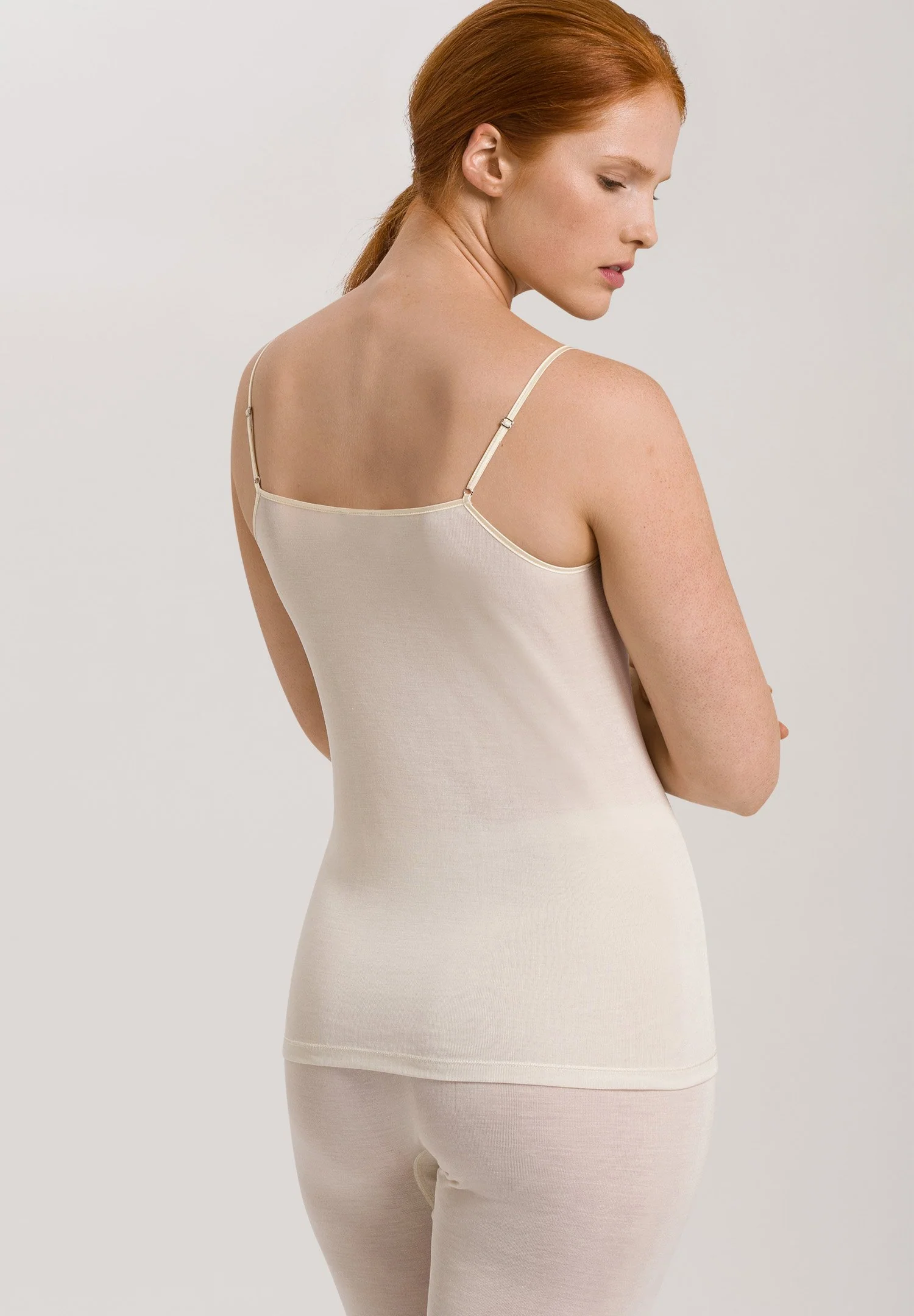 Pure Silk Spaghetti Top | pale cream 071716-070116 - Image 4