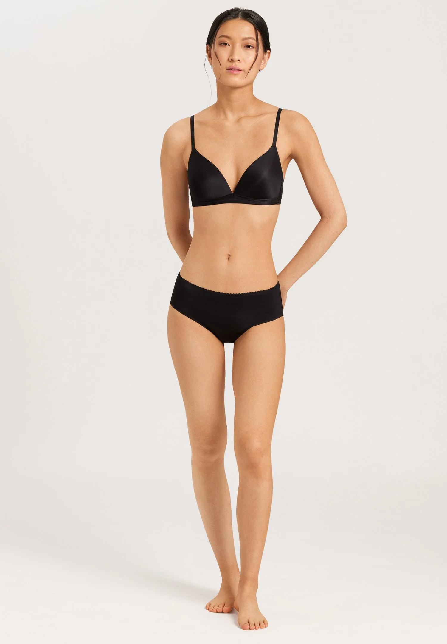 Satin Deluxe Light Padded Soft Cup Bra | black 071071-070019 - Image 5