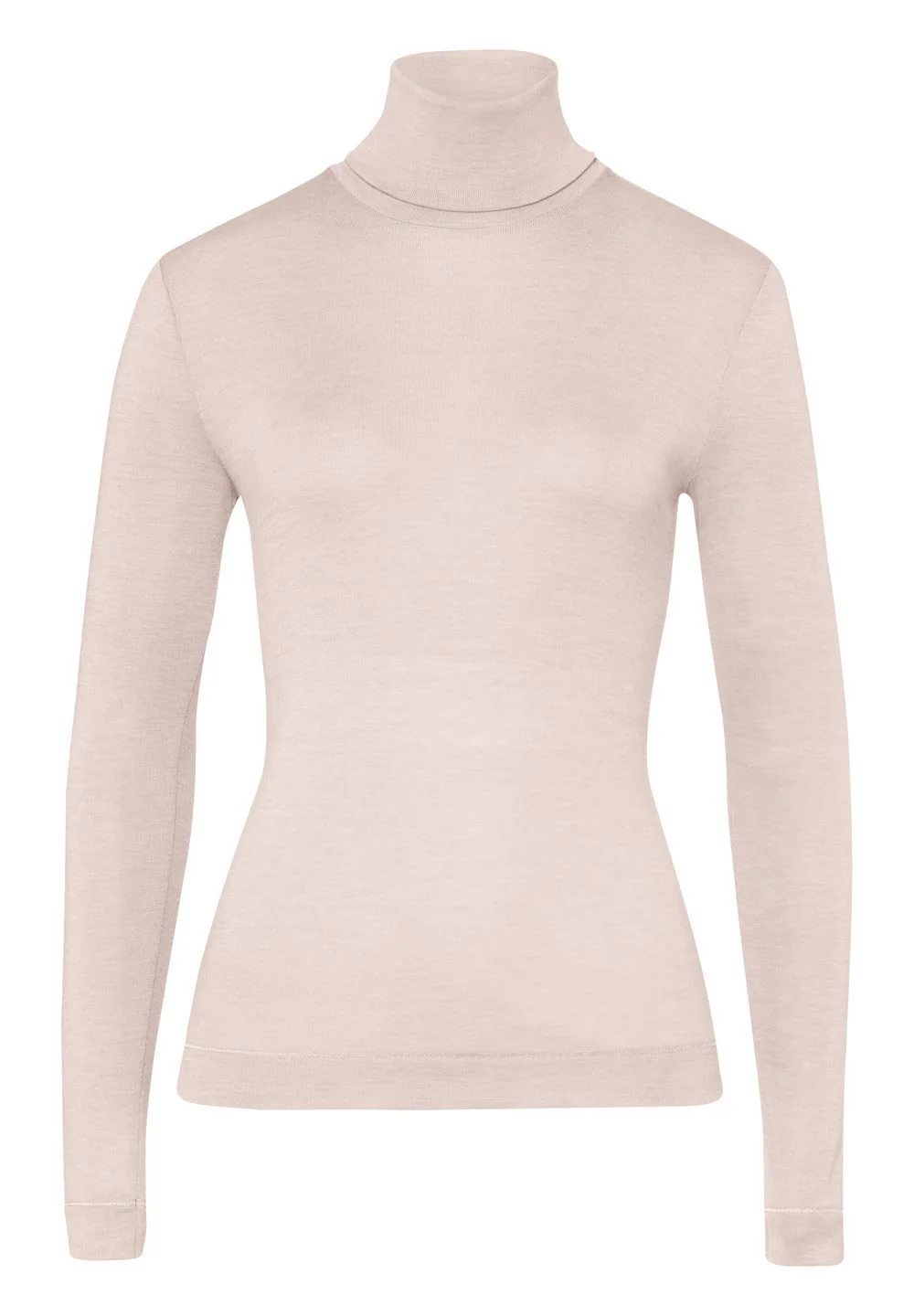 Silk/Cashmere Turtle-Neck Shirt | vanilla 071659-071203