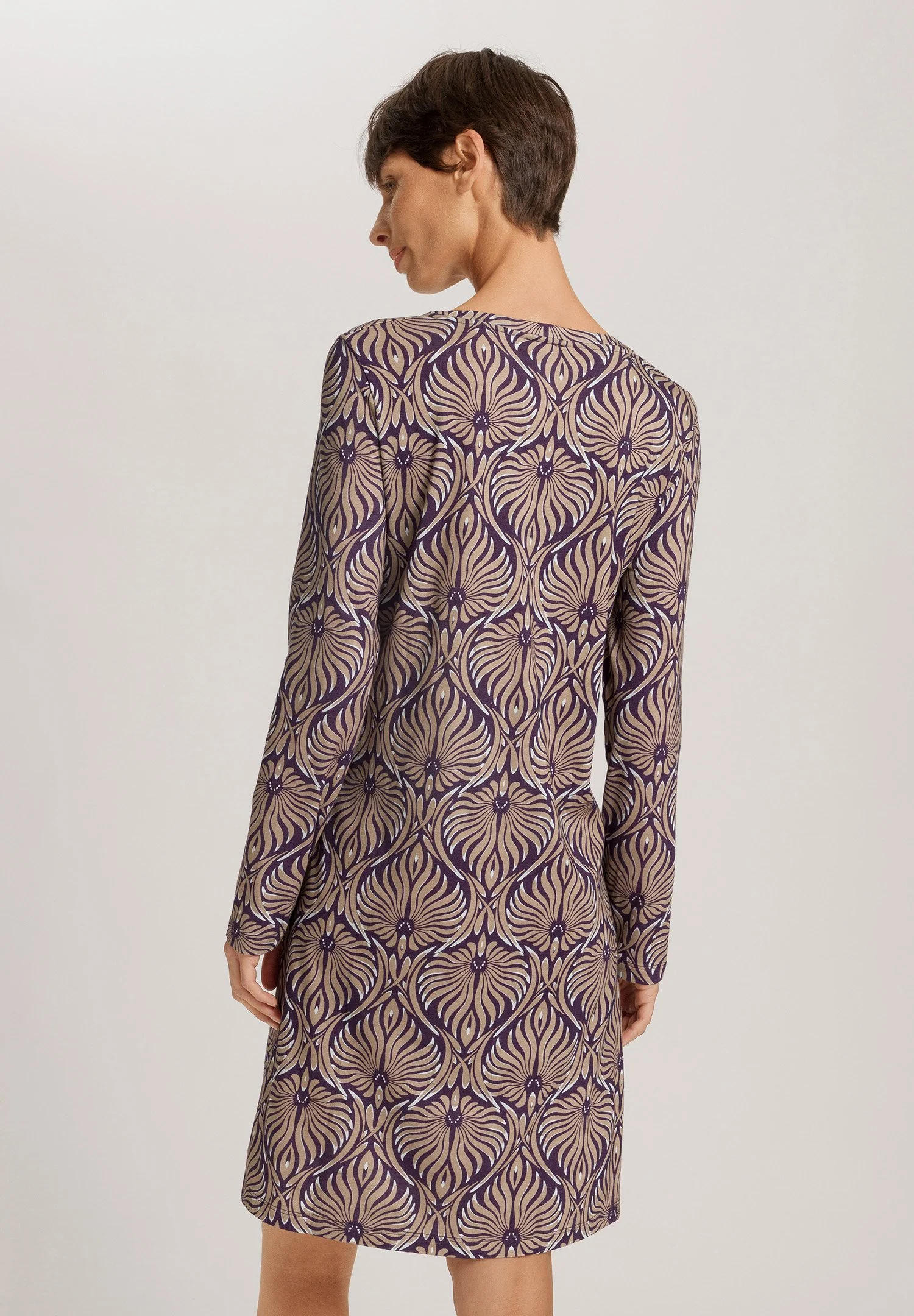 Sleep & Lounge L/SLV Nightdress 95cm | amethyst damask 074847-073049 - Image 4