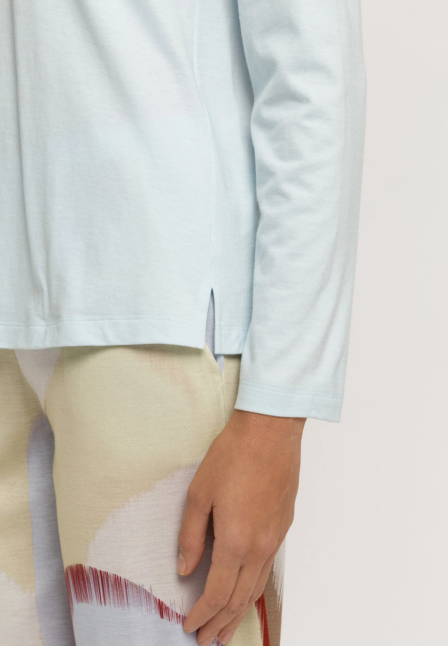 Sleep & Lounge L/SLV Shirt | delicate blue 074844-072535 - Image 6