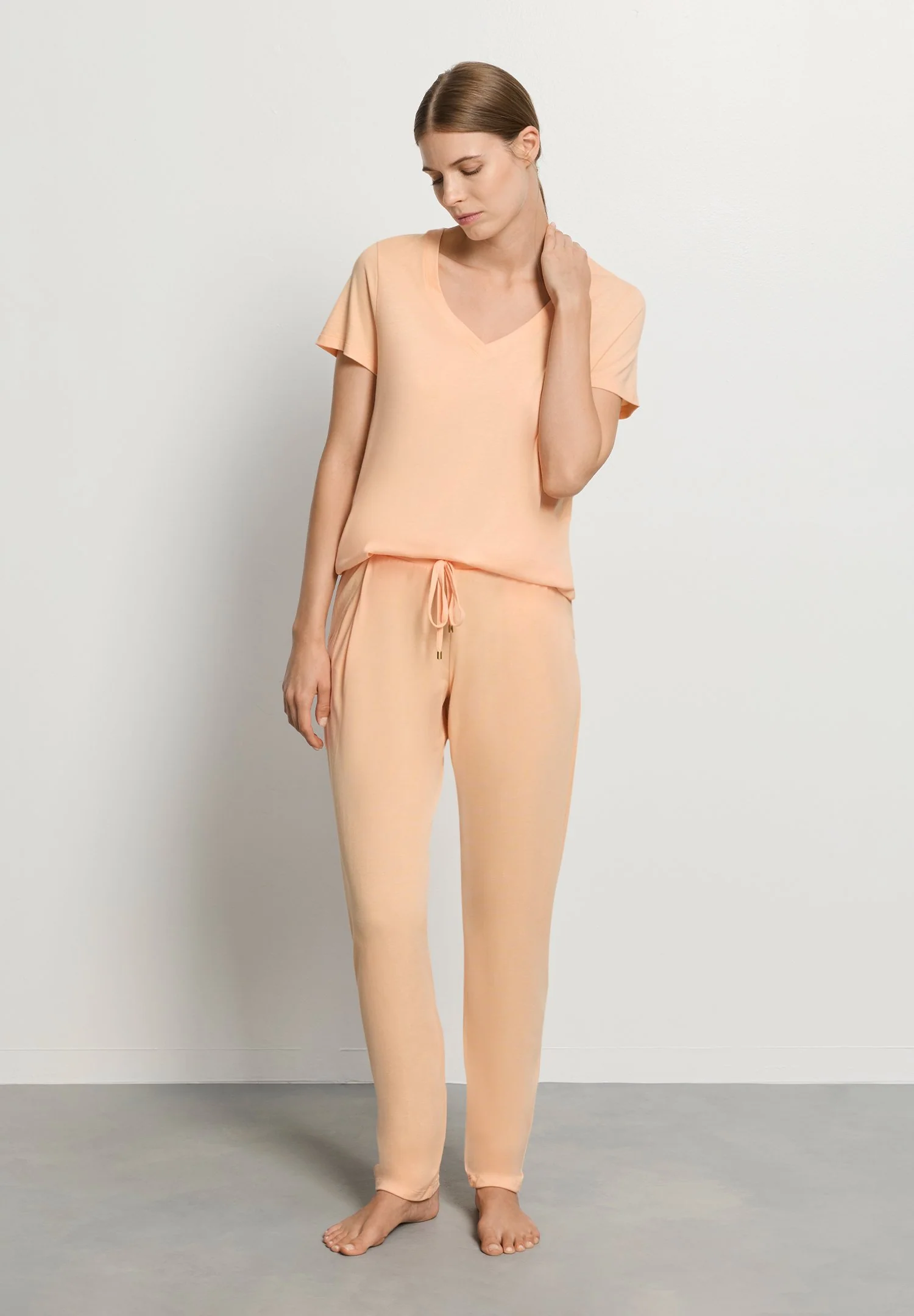 Sleep & Lounge S/SLV Shirt | peach nougat 079050-072274 - Image 5