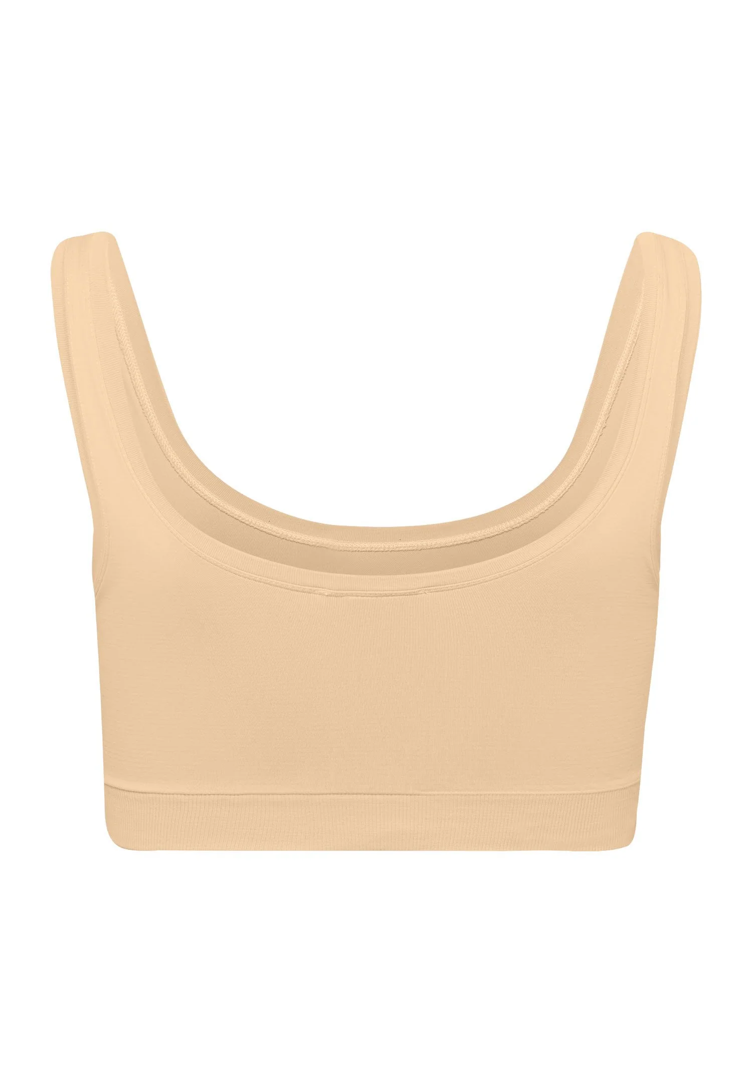 Touch Feeling Padded Crop Top | beige 071806-070274 - Image 3