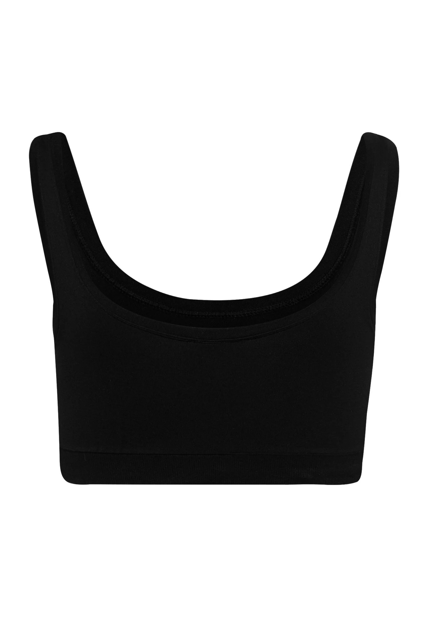 Touch Feeling Padded Crop Top | black 071806-070199 - Image 3