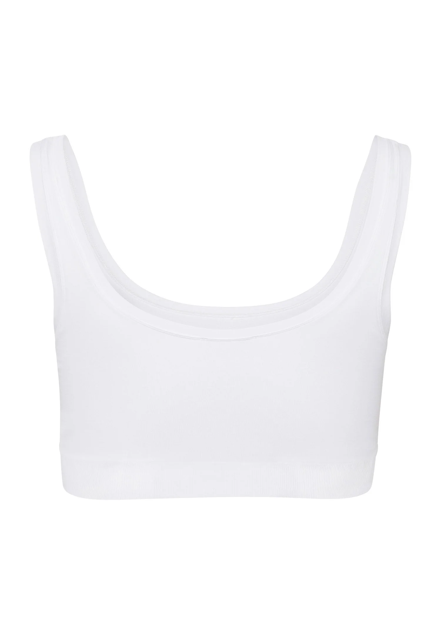 Touch Feeling Padded Crop Top | white 071806-070101 - Image 3