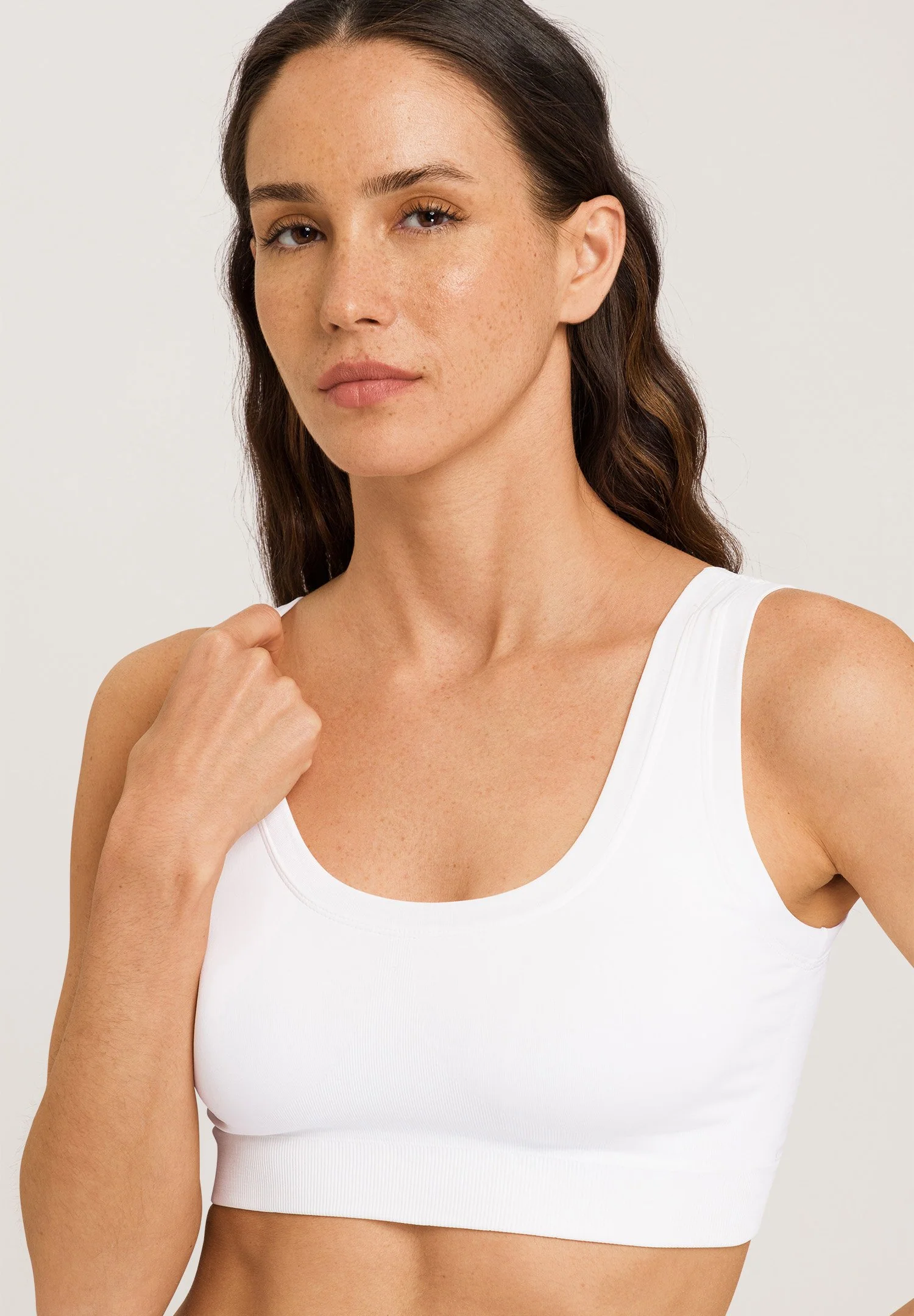Touch Feeling Padded Crop Top | white 071806-070101 - Image 6