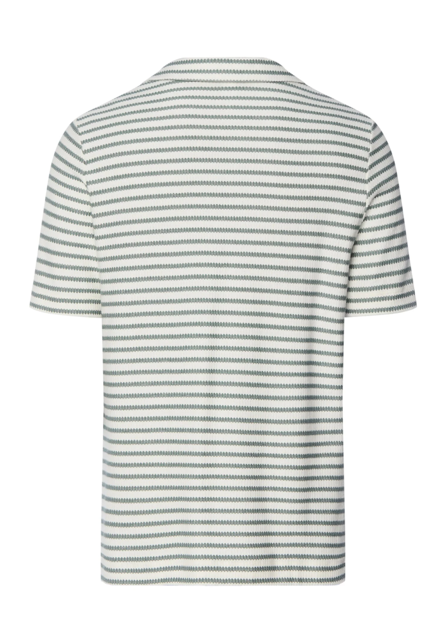 Travelwear S/SLV Shirt V-Neck | studio green stripes 075865-073114 - Image 3
