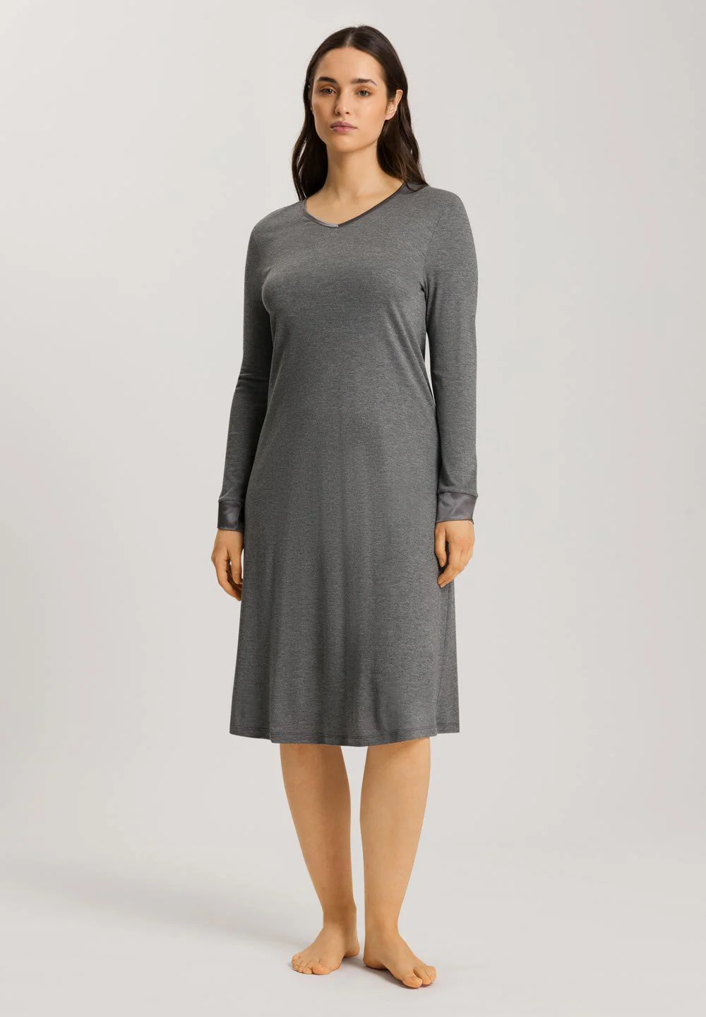 Virginia L/SLV Nightdress 110cm | stone melange 074875-071119 - Image 2