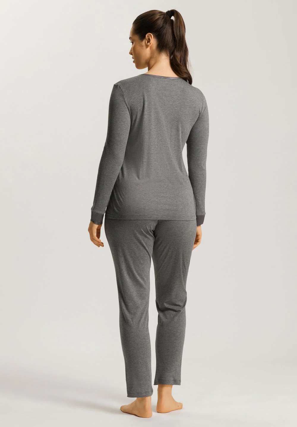Virginia L/SLV Pajama | stone melange 074876-071119 - Image 4