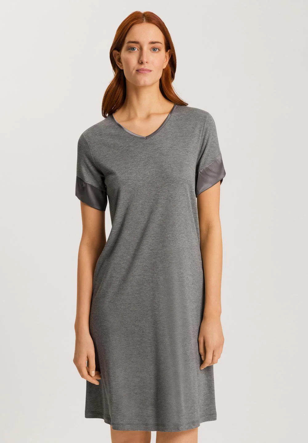 Virginia S/SLV Nightdress 100cm | stone melange 074874-071119 - Image 2