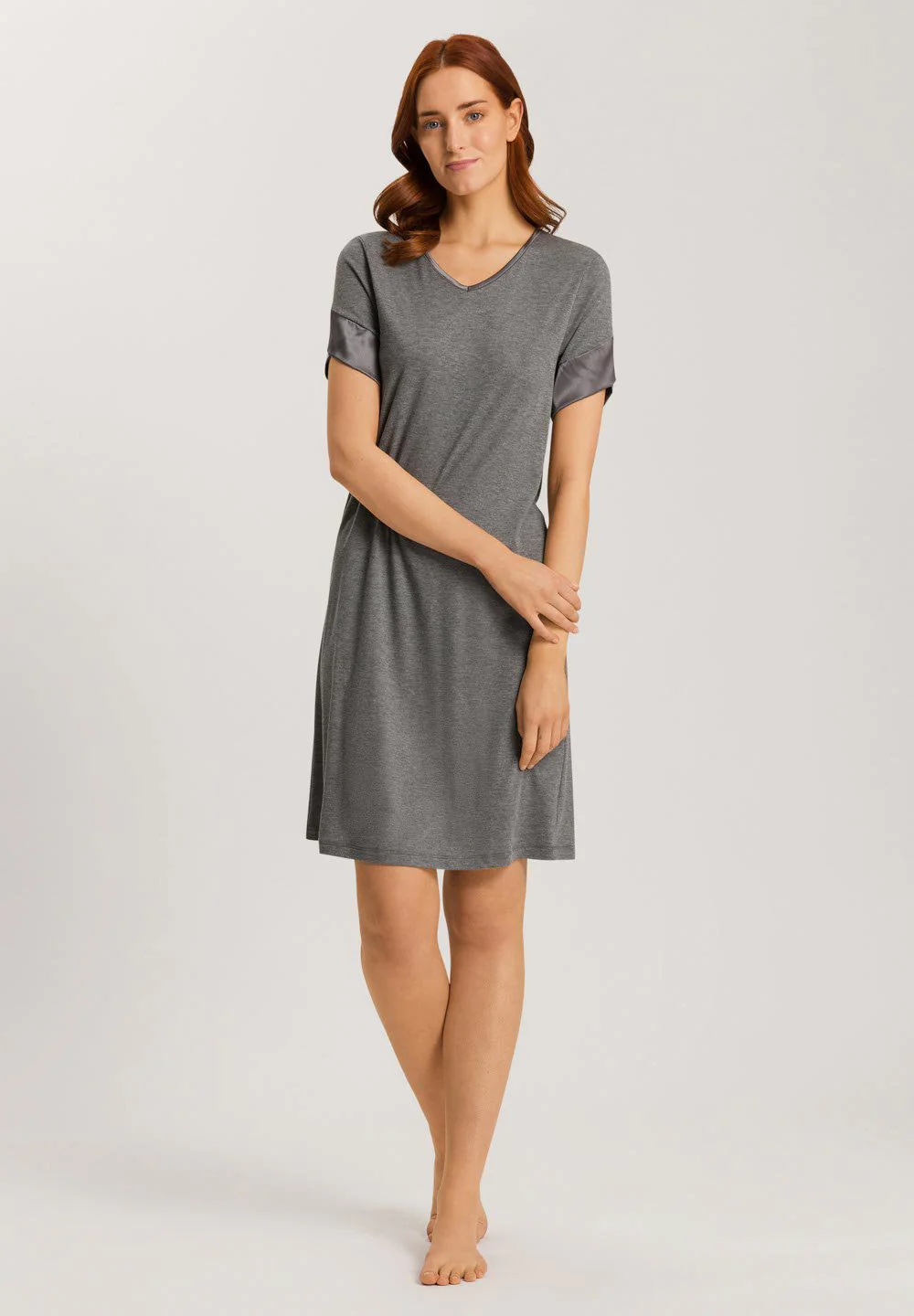 Virginia S/SLV Nightdress 100cm | stone melange 074874-071119 - Image 5