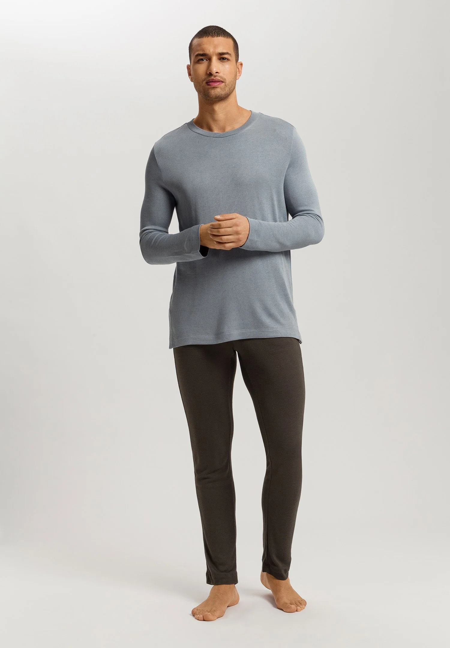 Woolen Comfort L/SLV Shirt | cliff grey 075875-072680 - Image 5