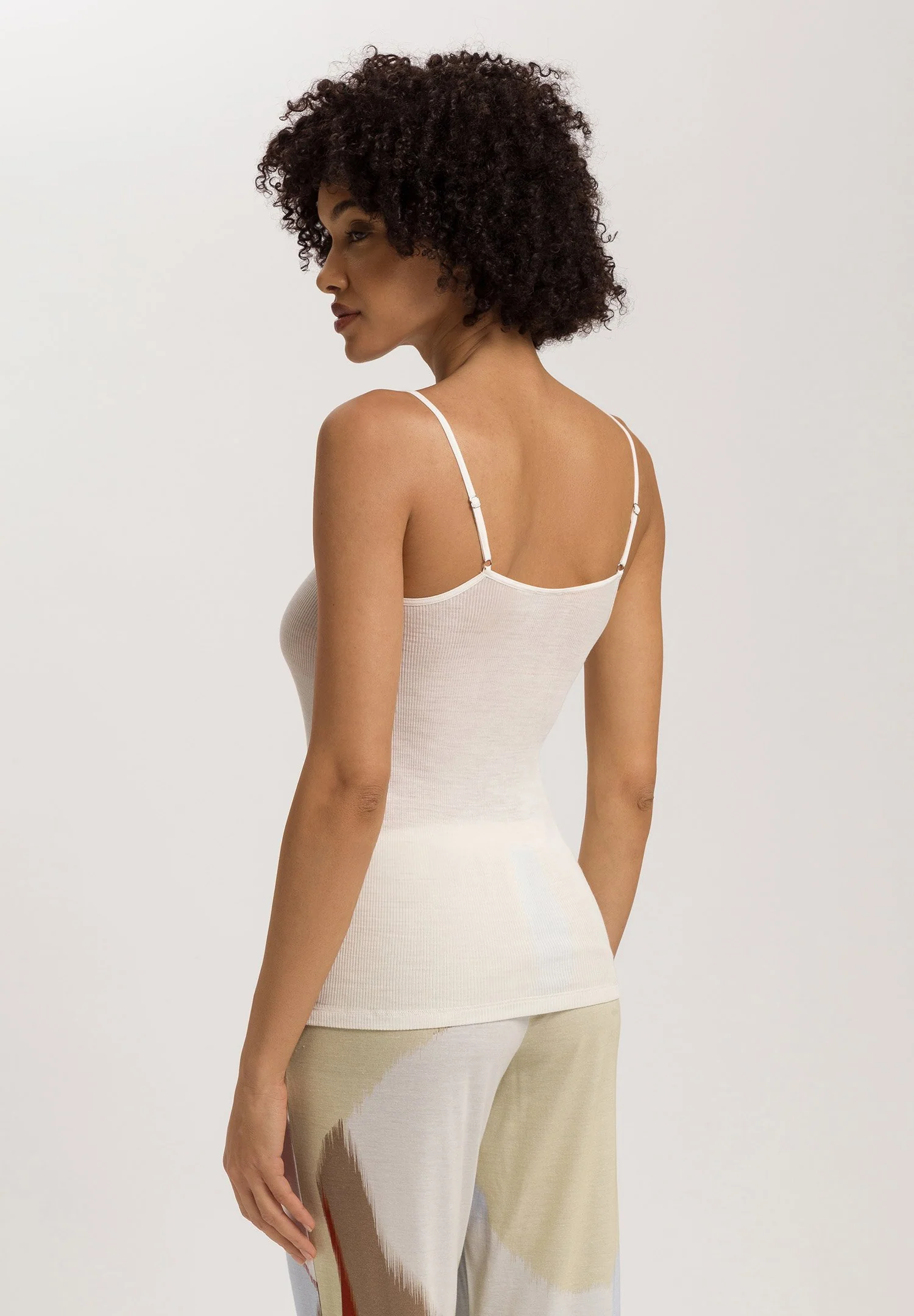 Woolen Lace Spaghetti Top | misty white 070827-072123 - Image 4