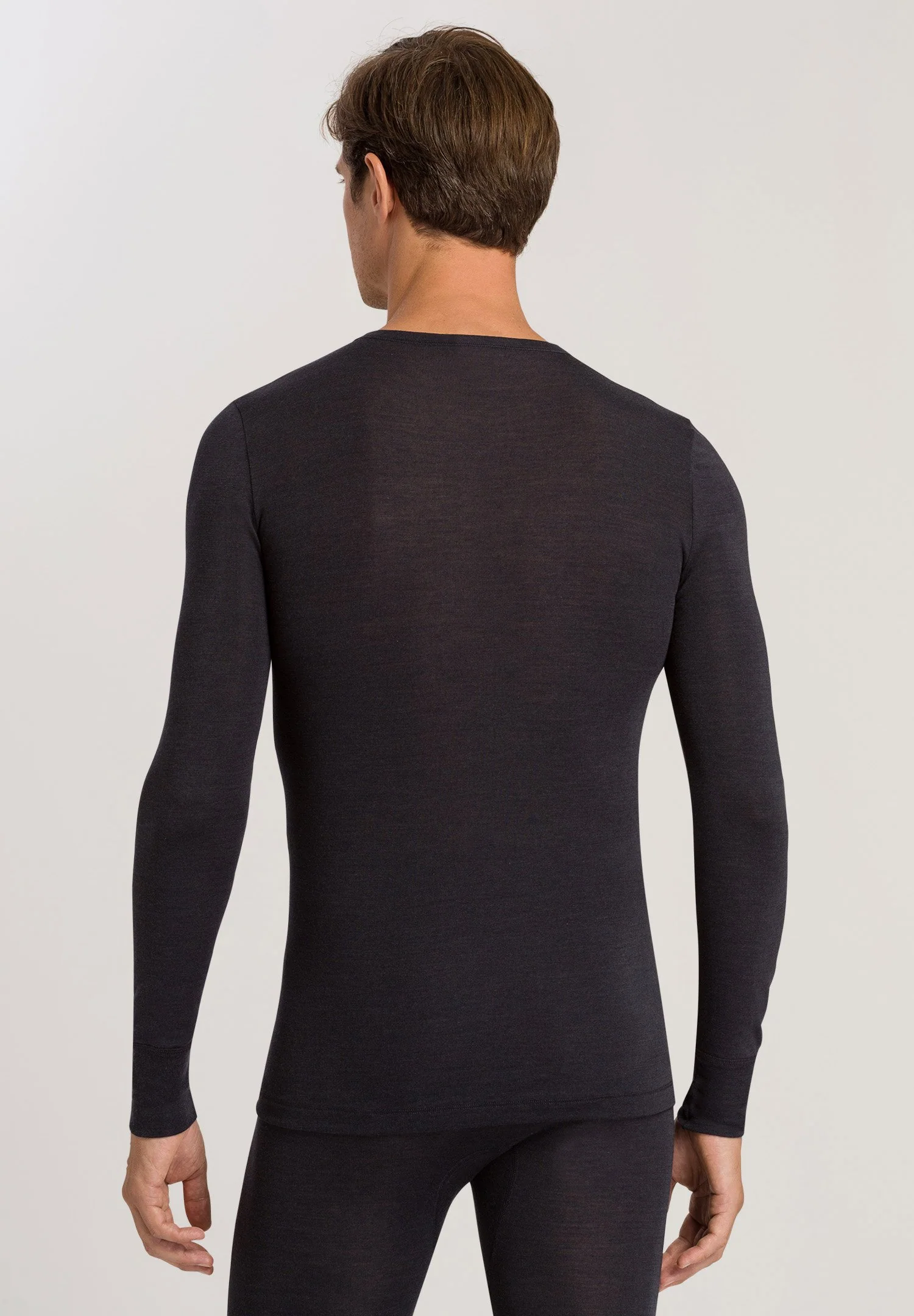 Woolen Silk L/SLV Shirt | anthracite 073402-070176 - Image 4
