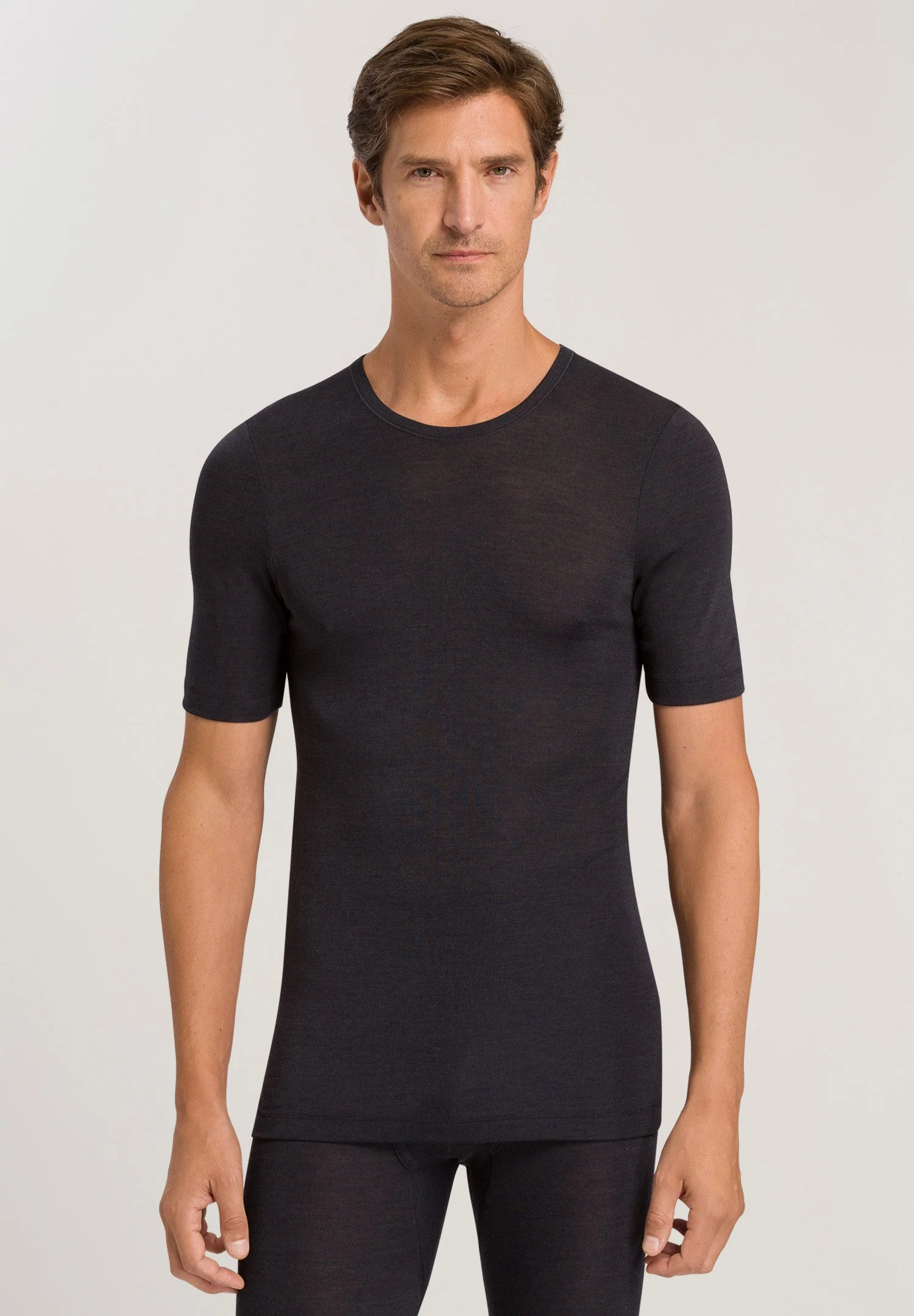 Woolen Silk S/SLV Shirt | anthracite 073401-070176 - Image 2