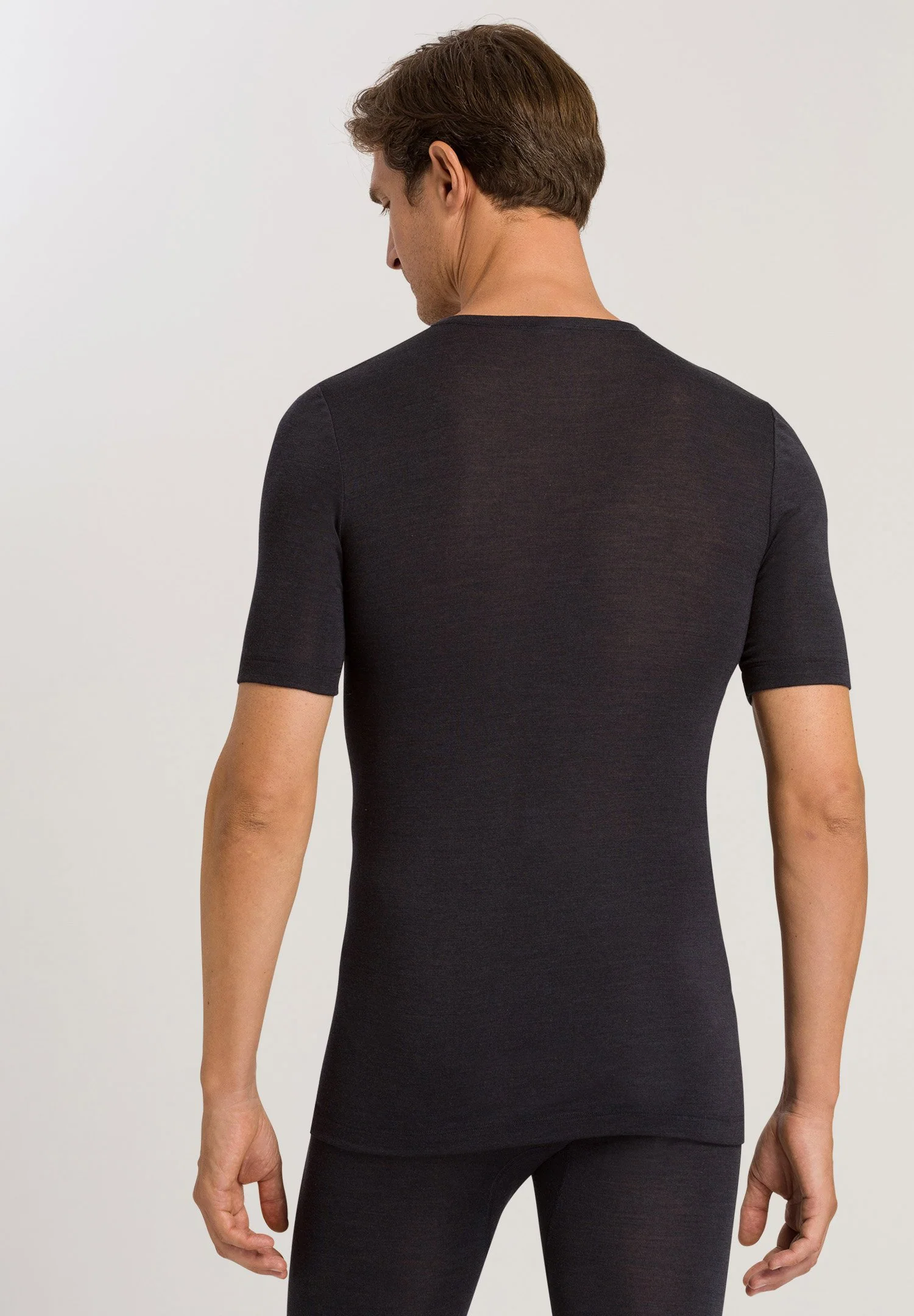 Woolen Silk S/SLV Shirt | anthracite 073401-070176 - Image 4