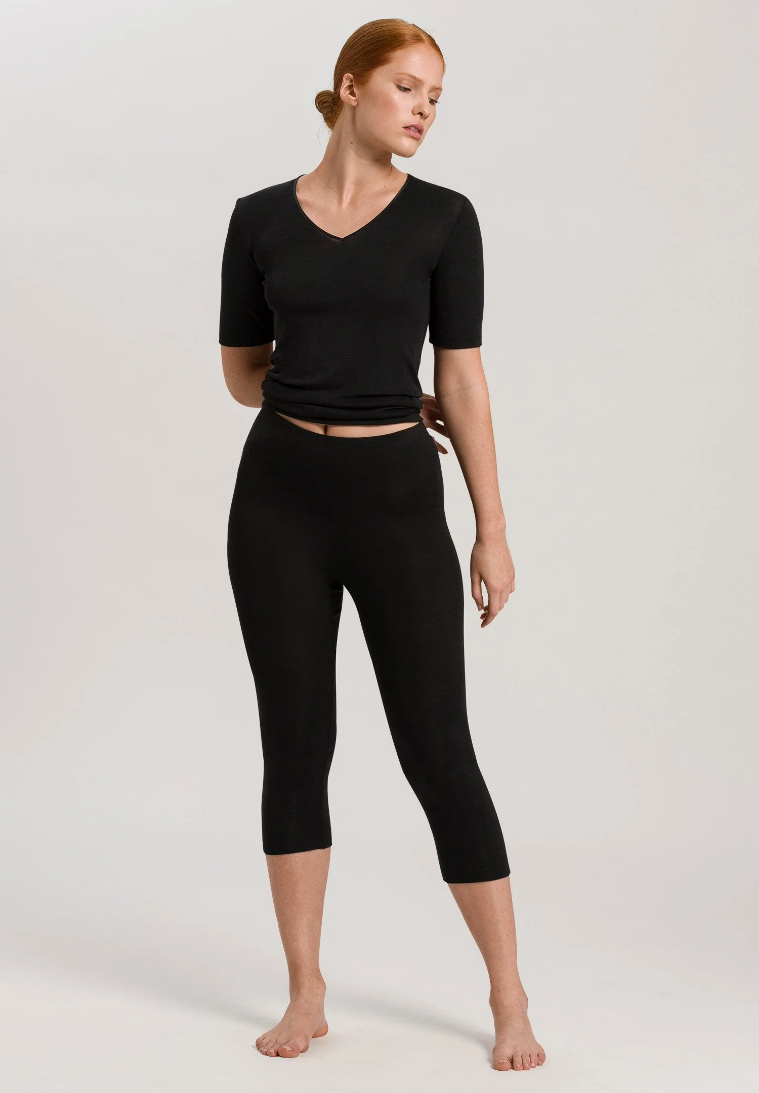 Woolen Silk S/SLV Shirt | black 071417-070018 - Image 5