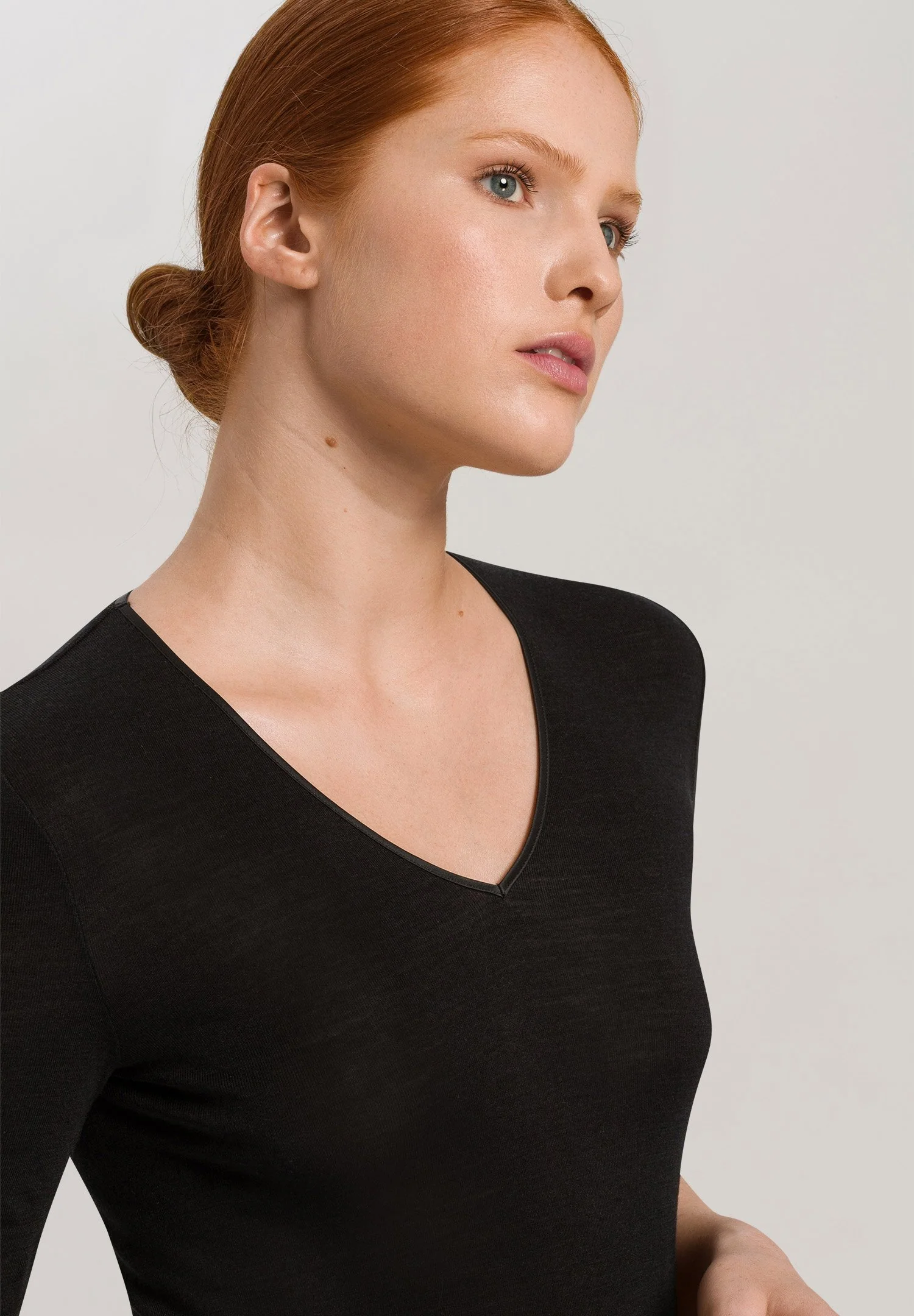 Woolen Silk S/SLV Shirt | black 071417-070018 - Image 6