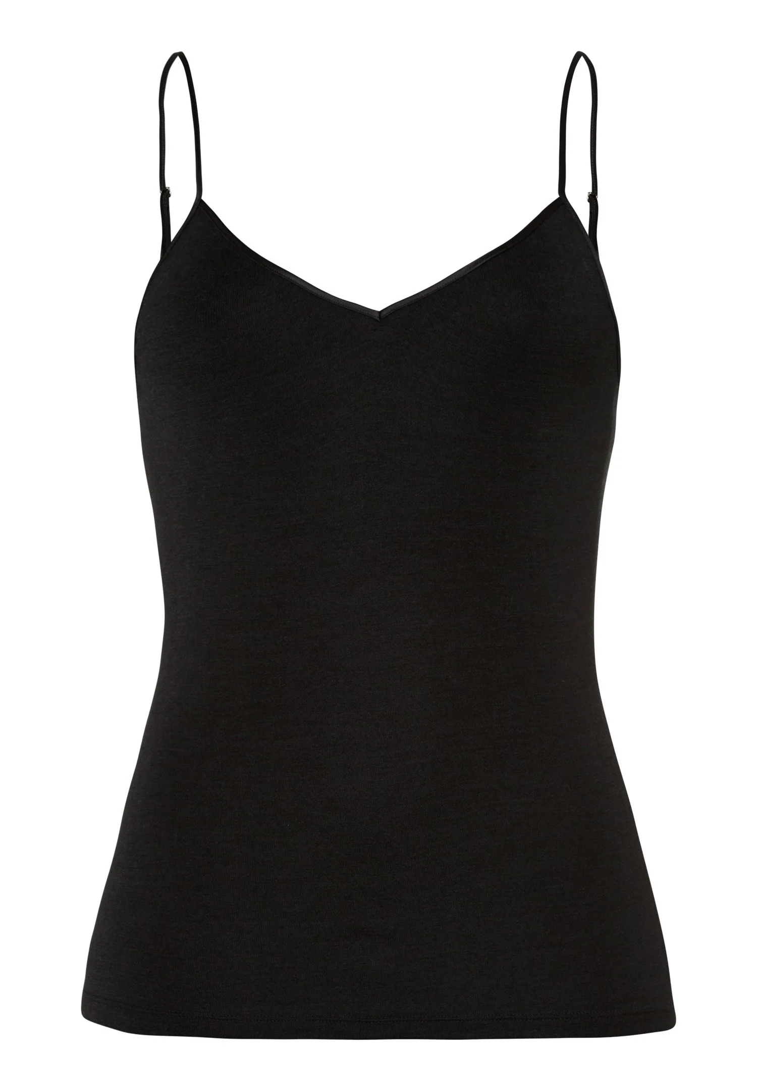 Woolen Silk Spaghetti Top | black 071415-070018