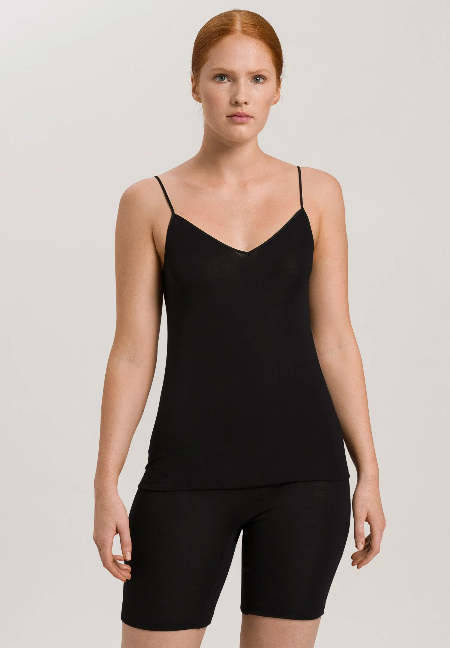 Woolen Silk Spaghetti Top | black 071415-070018 - Image 2