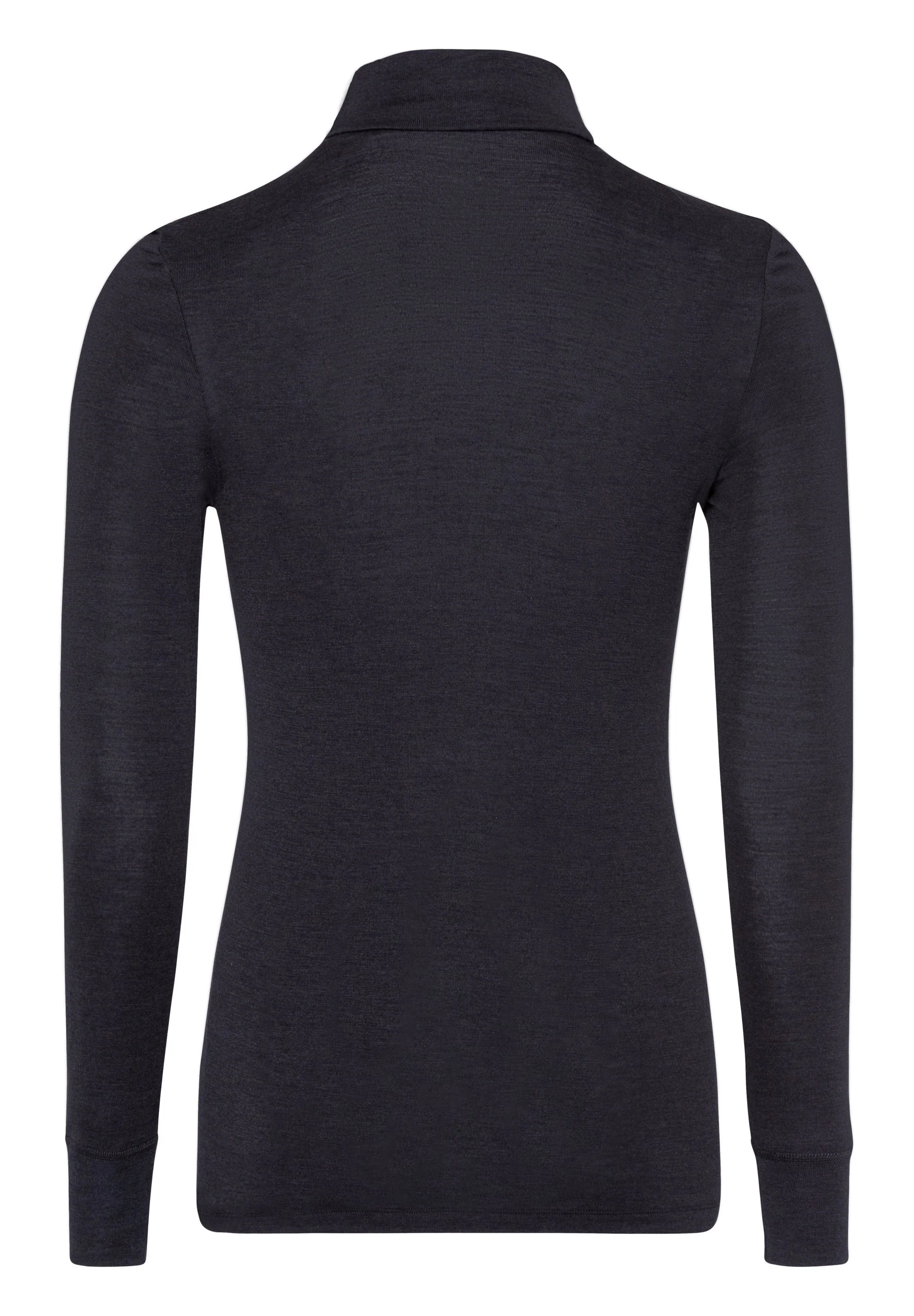 Woolen Silk Turtle-Neck Shirt | anthracite 073403-070176 - Image 3