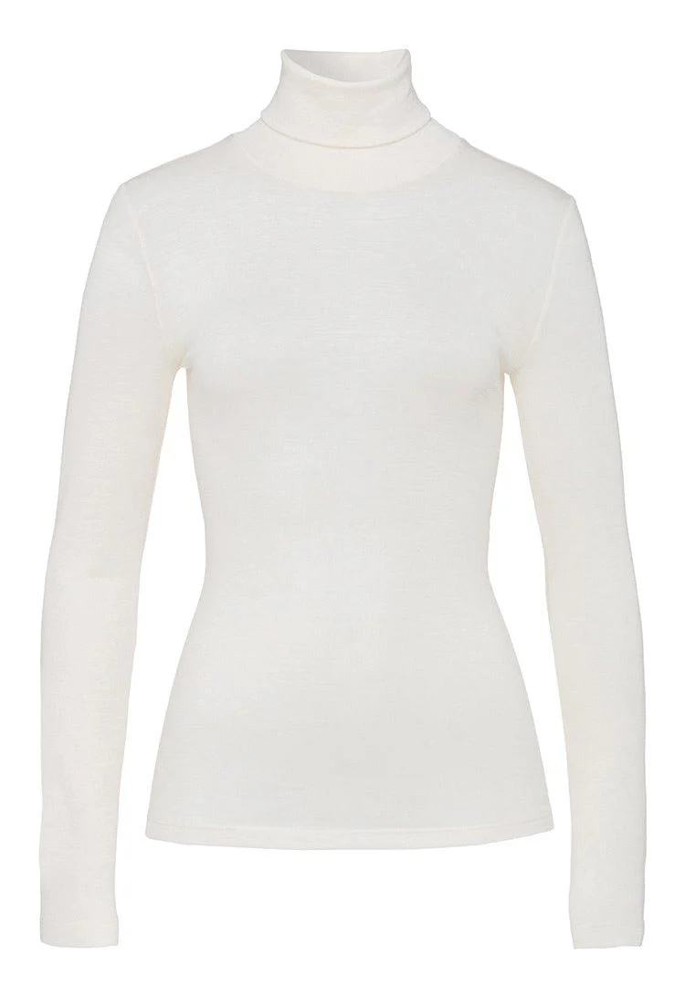 Woolen Silk Turtle-Neck Shirt | cygne 071423-070795