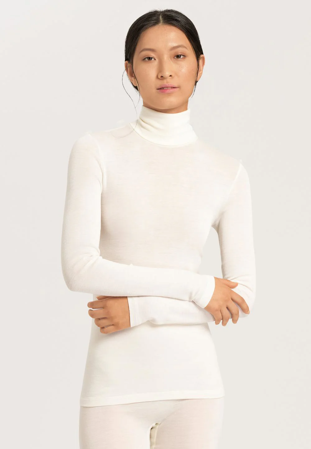 Woolen Silk Turtle-Neck Shirt | cygne 071423-070795 - Image 2