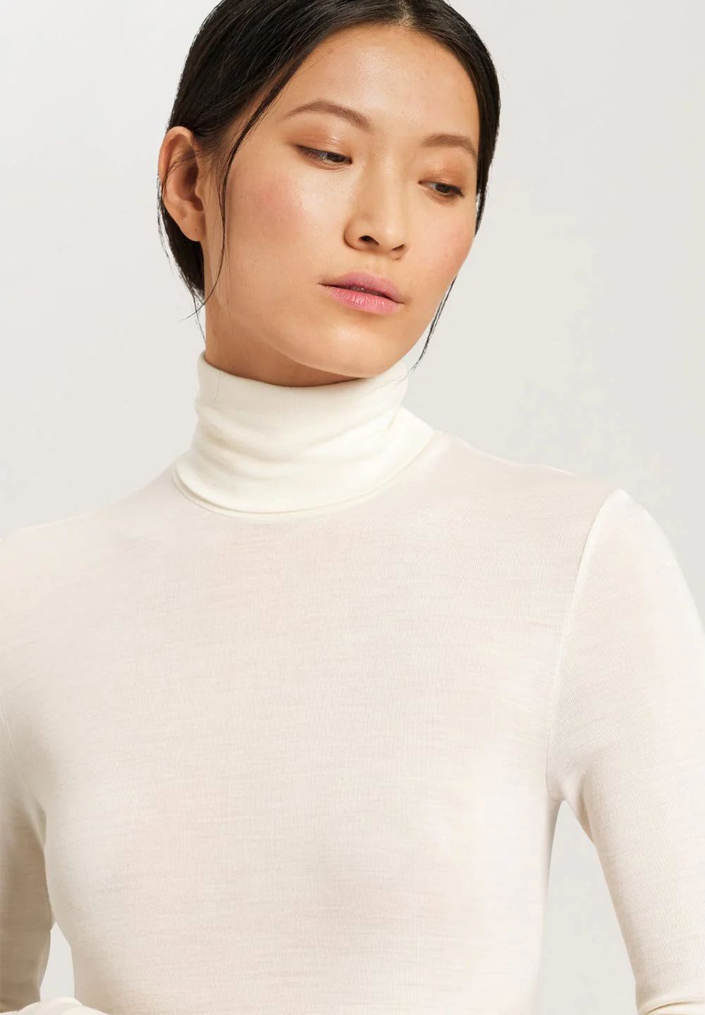 Woolen Silk Turtle-Neck Shirt | cygne 071423-070795 - Image 6