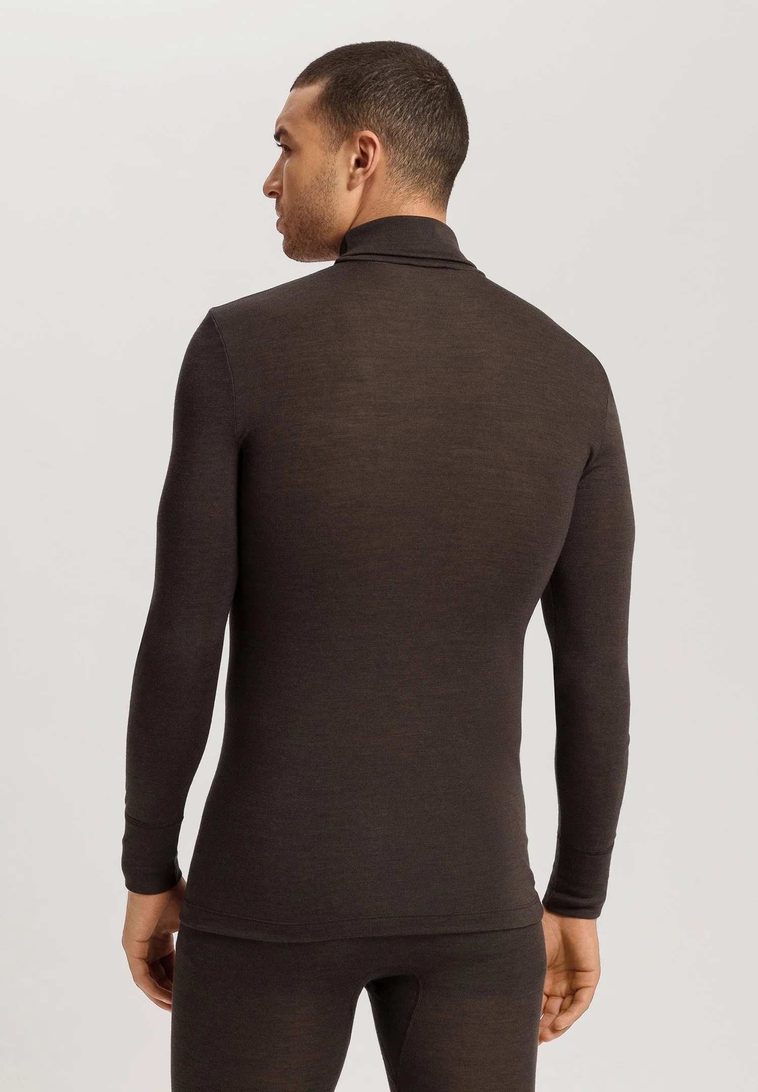 Woolen Silk Turtle-Neck Shirt | earthy ink 073403-072147 - Image 4